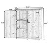 NicBex 5.3 X 4.6 Ft Wood Outdoor Storage Shed with Waterproof Asphalt Roof,Double Lockable Doors,3-tier Shelves for Garden/Patio/Backyard,Gray - 3 of 4