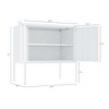 GDFStudio Neville Modern 2-Door Metal Accent Cabinet with Adjustable Shelf - 3 of 4
