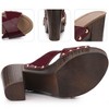 Perphy Women's Patent Platform Crisscross Strap Chunky Heels Sandals - 3 of 4