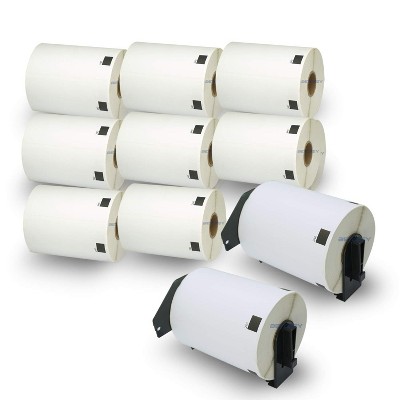 BETCKEY - Compatible Multi-Purpose Labels Replacement for Brother DK-1240  Use with Brother QL Label Printers 10 Rolls + 2 Reusable Cartridges
