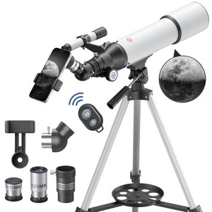 SKONYON Telescope 80mm Aperture 500mm Portable Astronomical Refracting Telescopes with 20-150X Magnification and Complete Accessories - 1 of 4