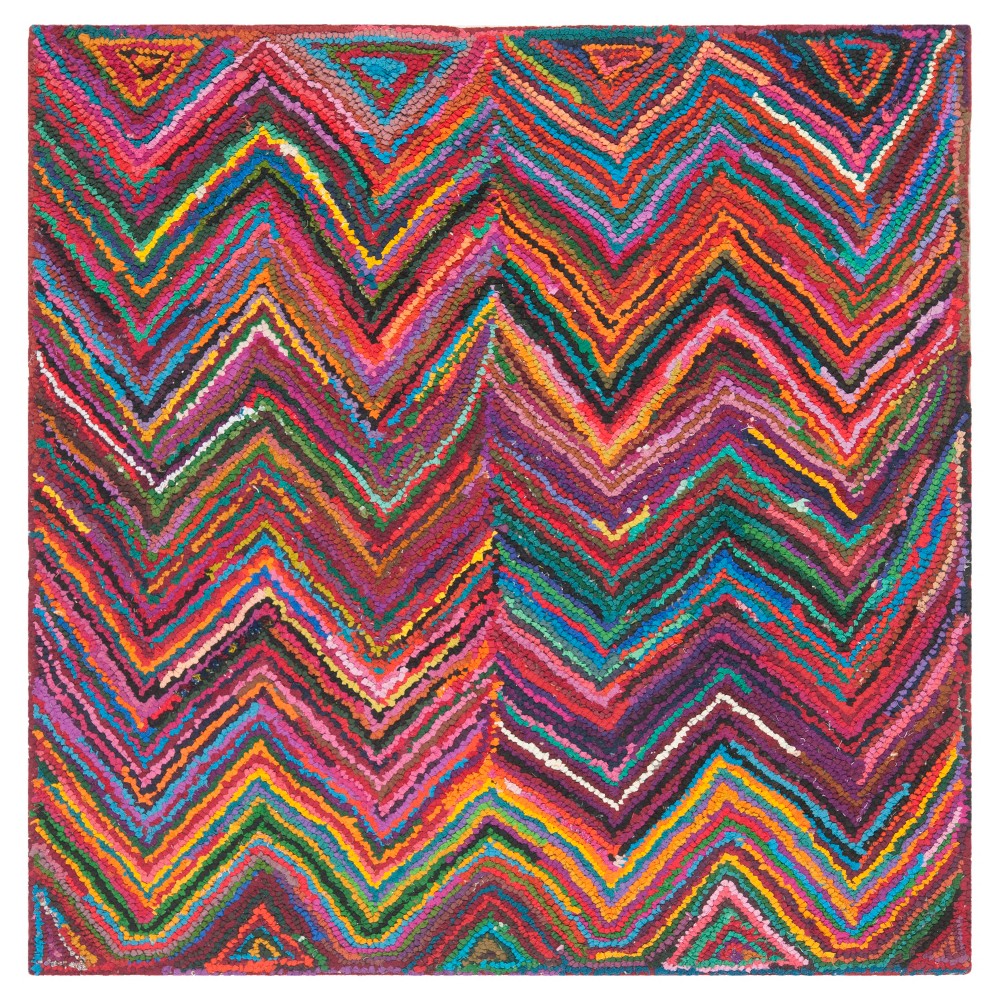 Morgan Accent Rug - Pink/Multi (4'x4' Square) - Safavieh