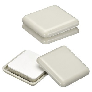 Unique Bargains Plastic Self-adhesive Square Carpeted Tile Vinyl Sliding Pads - 1 of 4