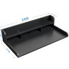 SEVOBAL Utility Storage Shelves Washer Dryer Countertop Woodgrain MDF Extra Divider Anti-Slip Edge for Laundry Room Detergent, Black, 54"*27.5"*12" - 3 of 4