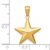 Black Bow Jewelry 14k Yellow Gold 17mm Polished 3D Star Pendant - 4 of 4