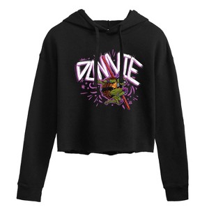 Women's - Teenage Mutant Ninja Turtles Mutant Mayhem - Sketch Donnie Cropped Graphic Hoodie - 1 of 2