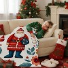Lomsoe Christmas Throw Blanket, Santa Claus Christmas Decorations Winter Warm Flannel Throw Blanket Farmhouse Holiday Xmas Blankets. - 2 of 4