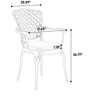 Sapphtopaz Outdoor Patio Furniture Bistro Set Patio Aluminum Hollow Design Bar Lounge Table and Chairs Set for Small Garden, Outdoor, Terrace - 3 of 4