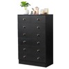 Karl Home 7-Drawer Black Particle Board 25.98in. W Chest of Drawer - 3 of 4
