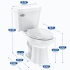 One Piece Toilet with Side-Press Dual Flush, Elongated Standard Height Ceramic Toilet for Bathroom - 2 of 4