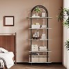 5-Tier Industrial Bookshelf, 71 Inch Tall Metal Arch Bookcase with Open Adjustable Shelves, for Living Room and Home Office - 3 of 4