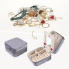 Unique Bargains Travel Small Portable Plush Velvet Jewelry Box Display Holder with Mirror for Birthday Gifts - 2 of 4