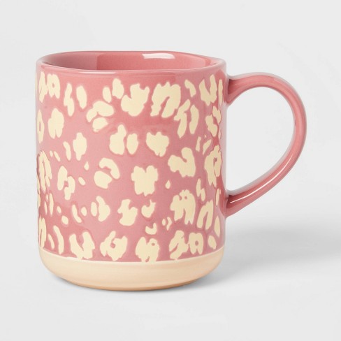 16oz Stoneware Monogram Mug 'C' Pink - Opalhouse™