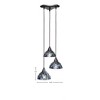Toltec Lighting Europa 3 - Light Pendant in  Dark Granite with 7" Blue Mosaic Art Glass Shade - 2 of 2