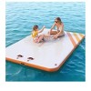 Navy Blue 6 X 5 Ft Inflatable Floating Dock, Swim Platform Floating Dock For Lakes, Lake Floats For Adults, Island Raft Mat For Lake Beach Ocean, Mul - 4 of 4