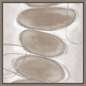 Amanti Art 22"x22" Modern Inuk Shuk I by Eva Watts Framed Canvas Wall Art Print: Hand-Stretched, Lithograph, Polystyrene Frame - 1 of 4