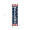 HomeRoots 36" Red White And Blue Americana Wood Welcome Reversible Porch Sign - 3 of 4