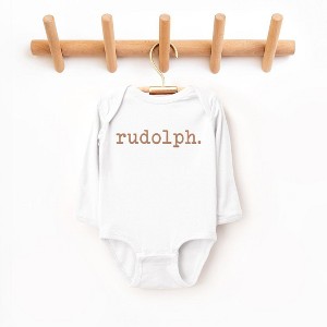 The Juniper Shop Rudolph Puff Print Baby Long Sleeve Bodysuit - 1 of 3