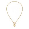 Adornia 14k Gold Plated Heart Initial Toggle Necklace - 3 of 3
