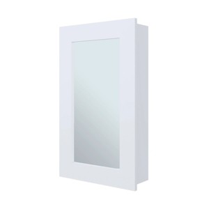 GlasFlength Decorative Wall Mirrors Bathroom Decor Cabinet Accent Mirror Vanity Medicine Cabinet Mirrors for Bathroom Wall, White, 15.3"*5"*25.7" - 1 of 4