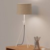 Infibrite 26" Sleek Crossed Legs Table Lamp with Fabric Shade E26 Bulb Friendly Subtle Elegance: Minimalist Design, Linen Cone Shade, ETL Listed - 3 of 4
