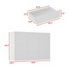 FUFU&GAGA Multifunctional Dresser 15 Drawer Storage Horizontal Dresser White - 4 of 4