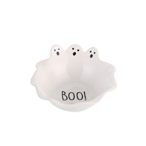 Transpac Ceramic Ghost Bowl for Halloween Home Decor Multicolored Dolomite Tabletop Decorative Figurine Gift - 1 of 1