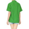 LA LEELA Womens Summer's Casual Blouse Shirt Blouses Short Sleeve Button Up Dress Tops Tee Shirts Coverup Hawaiian Dresses for Women - 4 of 4