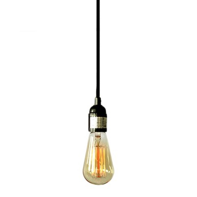 2" x 2" x 40" Alexandra Adjustable Height 1 Light Edison Lamp Black - Warehouse of Tiffany