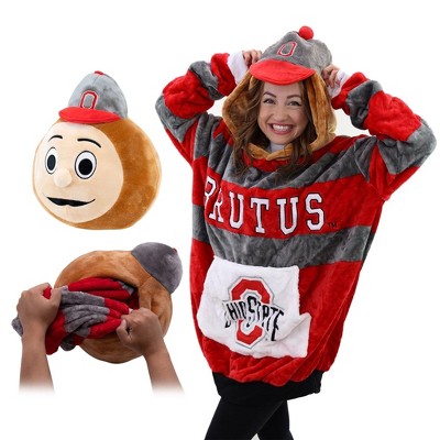 Ohio State University Brutus Snugible Blanket Hoodie & Pillow