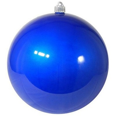 Christmas by Krebs Shiny Candy Blue Shatterproof Christmas Ball Ornament 8" (200mm)