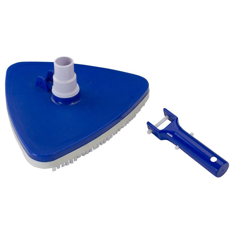 Pool Central Triangular Weighted Swimming Pool Vacuum Head with Swivel Cuff and Bumper 10.5" - Blue/White, 2 of 5