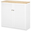 Homcom Storage Cabinet Kitchen Sideboard With Louvered Doors ...