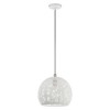 Livex Lighting Chantily 1 - Light Pendant in  White/Brushed Nickel - 4 of 4
