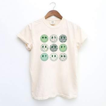 Simply Sage Market Women's St. Patrick's Smiley Chart Short Sleeve Garment Dyed Tee