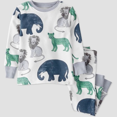little Planet By Carter's Baby Organic Cotton Wildlife Sleep N' Play - Blue 6M