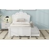 Twin Size Wood Platform Bed with Headboard and Twin Size Trundle - 4 of 4
