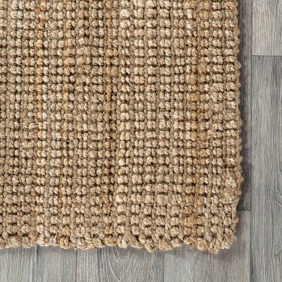 Kiwa Natural Jute 6' x 9' Handwoven Farmhouse Area Rug