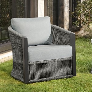 Spruce & Spring Outdoor Wood Patio Furniture Swivel Chair - 1 of 3