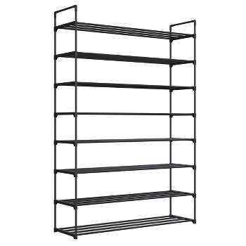 Home-Complete 8-Tier Shoe Rack for 40 Pairs, Black