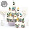 Big Dot of Happiness Garden Gnomes - Cupcake Decoration - Forest Gnome Party Cupcake Wrappers and Treat Picks Kit - Set of 24 - 2 of 4