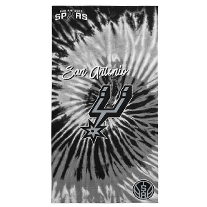 NBA San Antonio Spurs Tie Dye Beach Towel 30 x 60 inches - 1 of 4