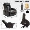 Power Lift Chairs For Elderly,Heavy Duty Recliners With Lumbar Heating And Vibration Massage,USB,Cup Holders,High Back Recliner Chair-Cuddlewood - image 4 of 4