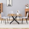 GDFStudio Jackie Modern Adjustable 5 Piece Dining Set with Lift Table and Upholstered Chairs - 2 of 4