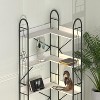 Yinvani 5 Tier Corner Bookshelf, Tall Bookshelves Storage Display Rack for Living Room, Home Office, White - 4 of 4