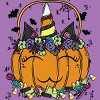 Girl's Design By Humans Halloween Unicorn By Desdymona T-Shirt - 2 of 2