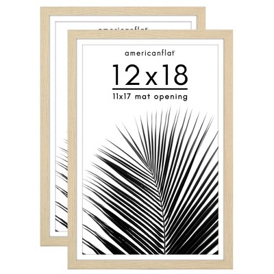 Americanflat 2 Pack of Picture Frames with Mat - Plexiglass Cover