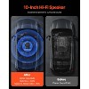 VEVOR 10" 400W Underseat Car Subwoofer, Slim Powered Car Subwoofers Under the Seat, Low Profile Audio Sub Built-in Amplifier, Black - 4 of 4