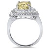 Pompeii3 2 7/8ct Oval Citrine Vintage Oval Diamond Womens Braided Ring 14K White Gold - 2 of 4