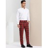 INSPIRE CHIC Men's Regular Fit Flat Front Classic Plaid Suit Pants - 4 of 4
